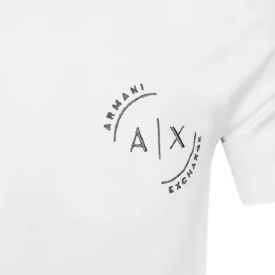 Alternative Image for ProductArmani Exchange Crew Neck Logo T Shirt White3